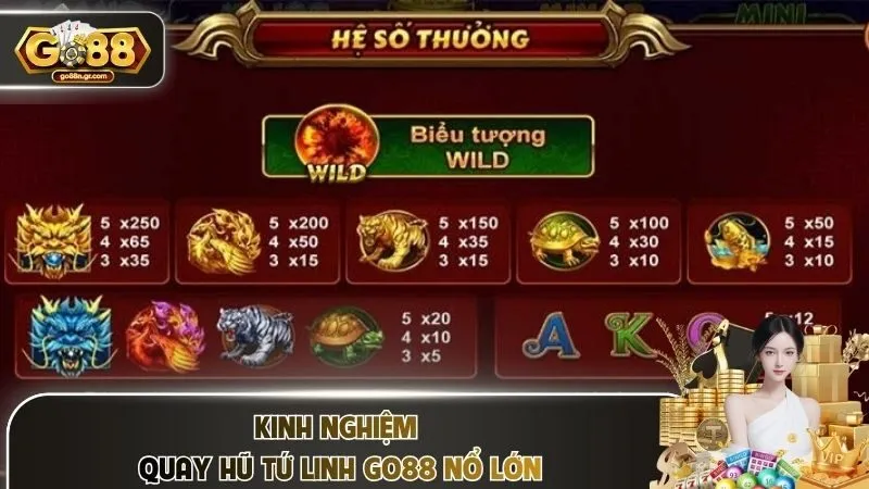 Kinh nghiệm quay hũ tứ linh Go88 nổ lớn